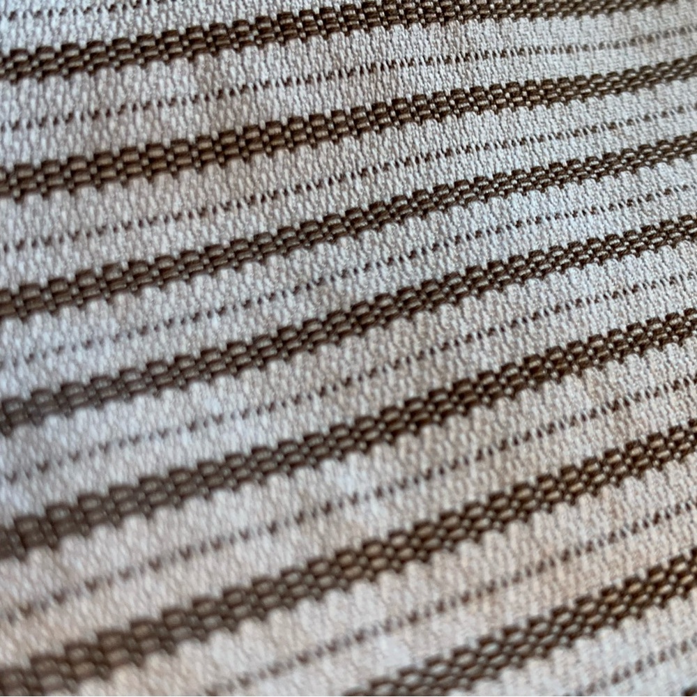 Armani Collectzioni brown stripe and pin stripe button down
